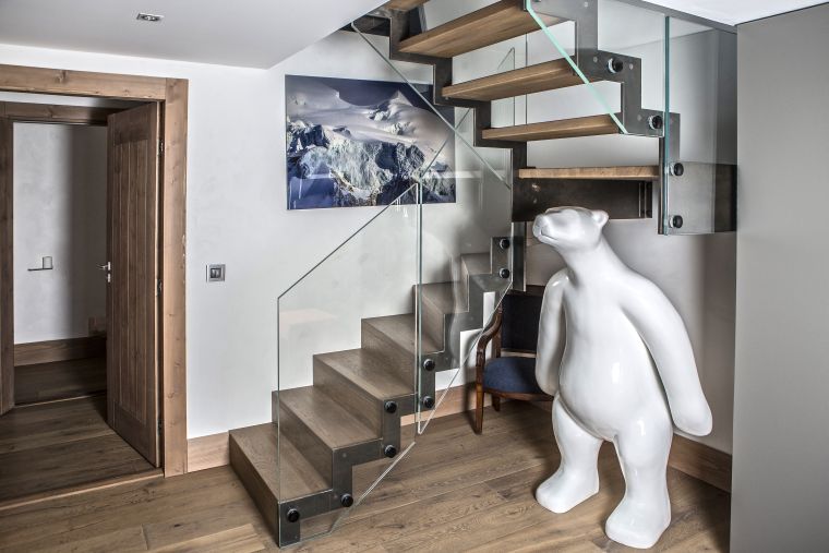 Escalier bois-métal-verre -Treppenmeister